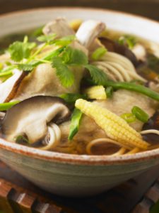 Chicken Bone and Noodle Soup