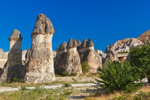 Rock formations in Cappadocia Turkey