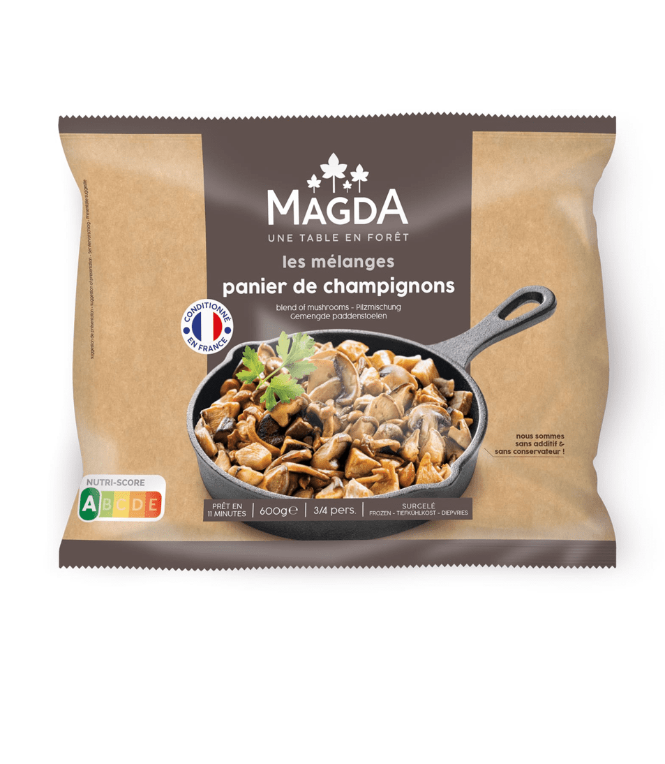 panier de champignons surgelés Magda